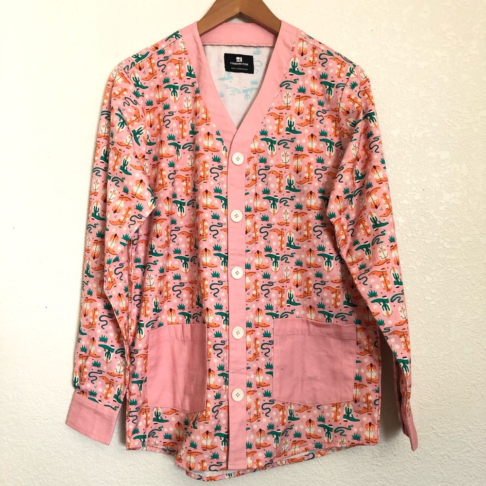 Standard Issue Dress Shirt Large Button Down Western Boots Snake